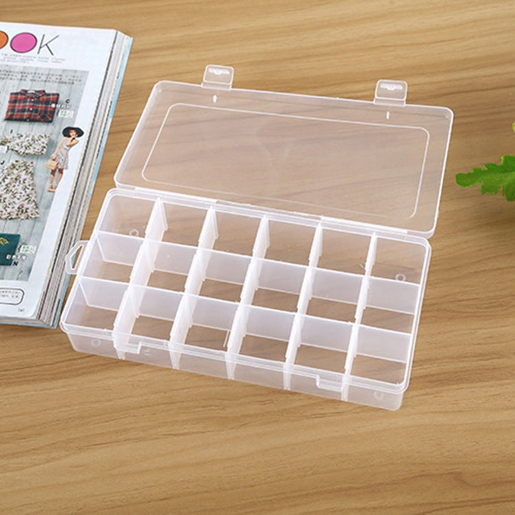 Plastic Organizer Container Storage Box 18 Slots Removable Grid Compartment for Jewelry Earring Fishing Hook Small Accessories