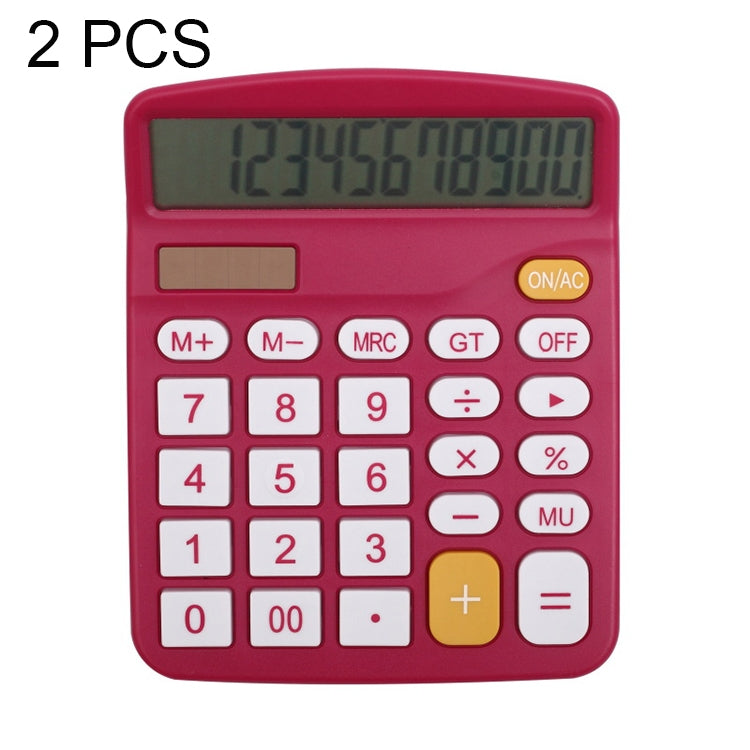 2 PCS Electronic Calculator 12 Bit Superior Quality Large Solar and AA Battery Dual Power Calculator