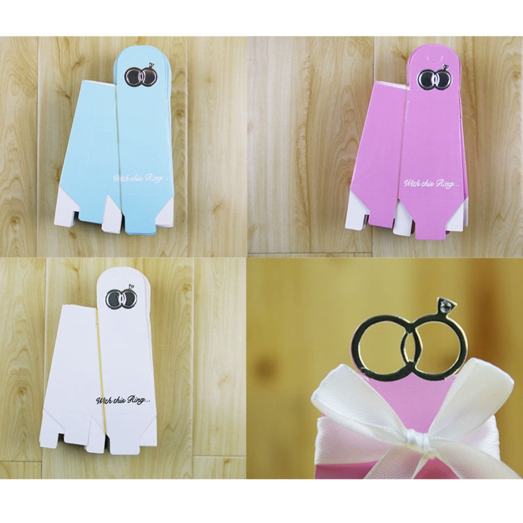 100 PCS European Wedding Diamond Ring Sugar Box, Size: 10*6.2*4.8cm