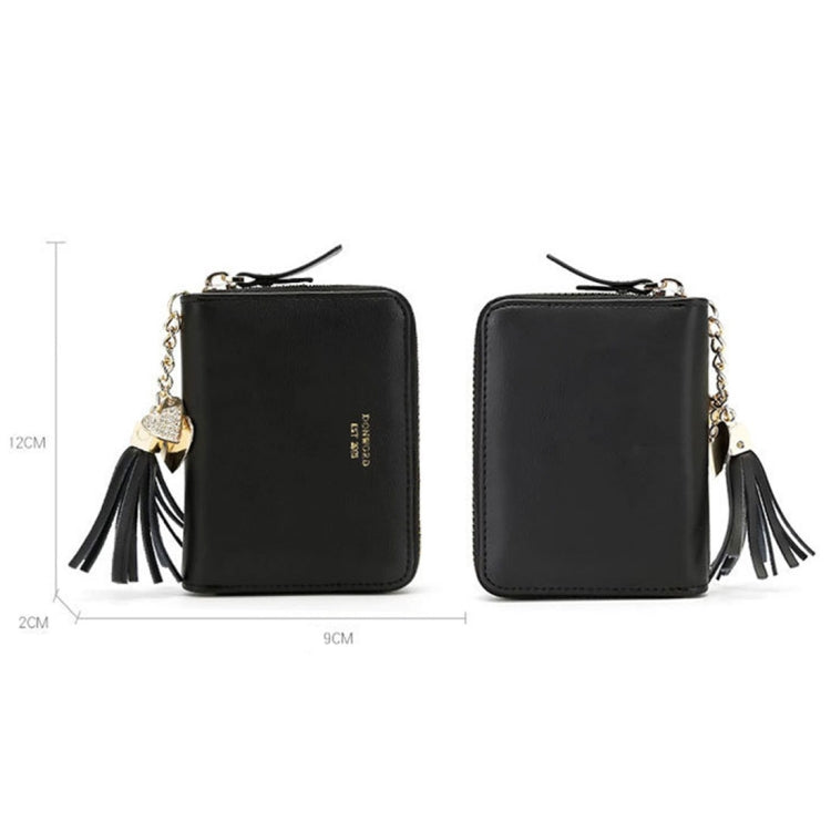 Leather Credit Card Case Coins Purse Zipper Key Wallet