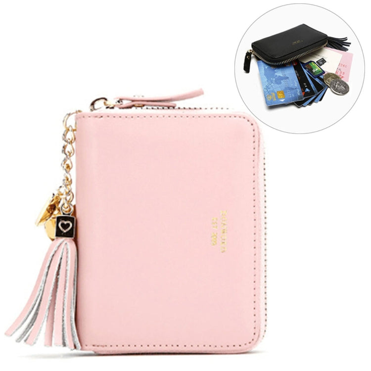 Leather Credit Card Case Coins Purse Zipper Key Wallet