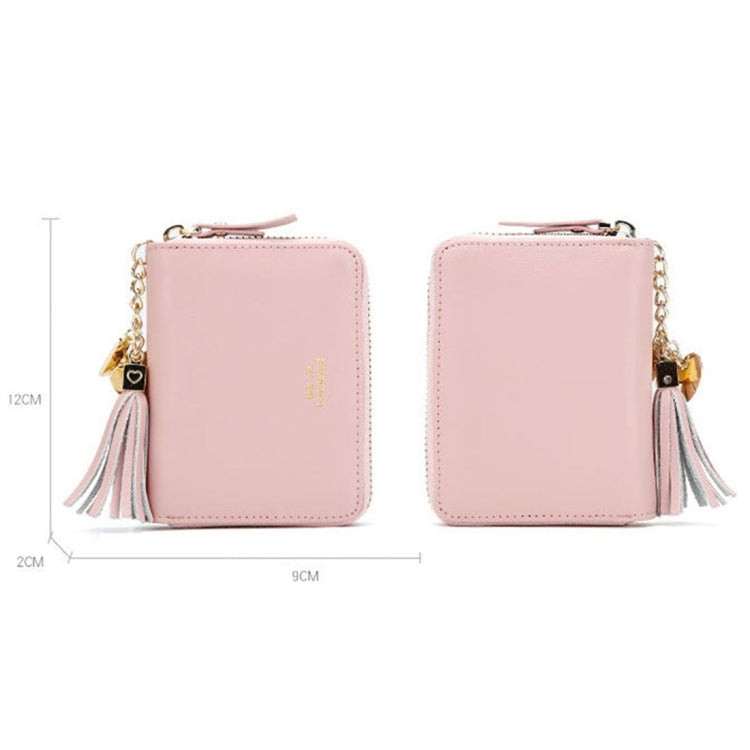 Leather Credit Card Case Coins Purse Zipper Key Wallet