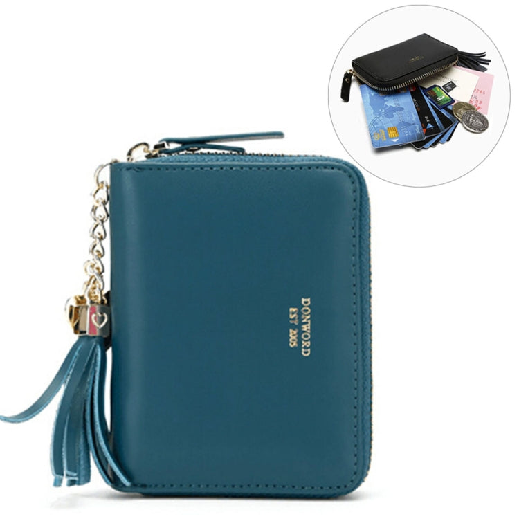 Leather Credit Card Case Coins Purse Zipper Key Wallet