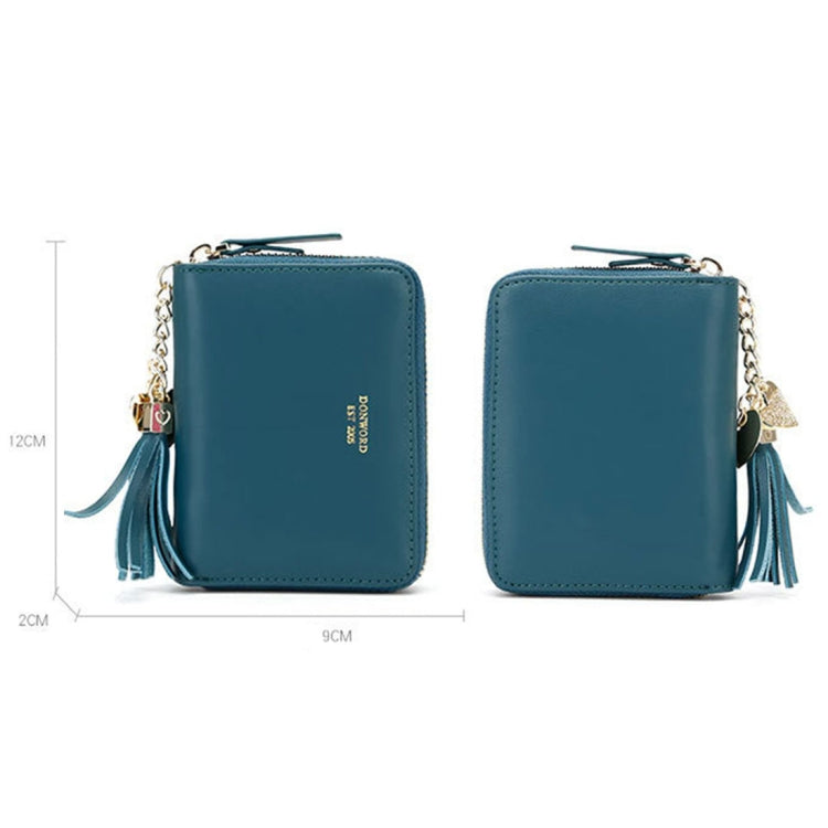 Leather Credit Card Case Coins Purse Zipper Key Wallet