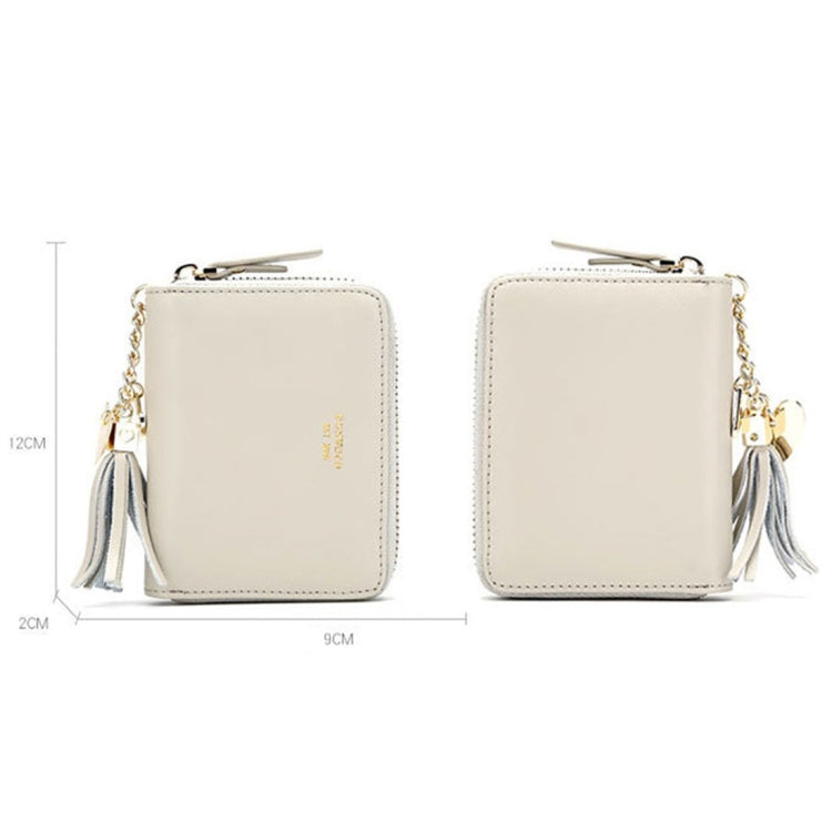 Leather Credit Card Case Coins Purse Zipper Key Wallet