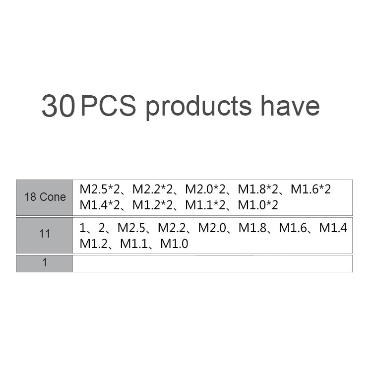 30 PCS Multi-specification Tap and Die Combination Set Hand Metric Wire Tapping Wrench Winch