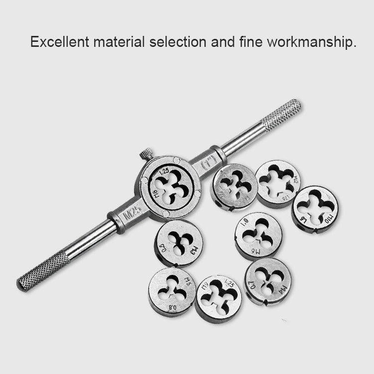 30 PCS Multi-specification Tap and Die Combination Set Hand Metric Wire Tapping Wrench Winch