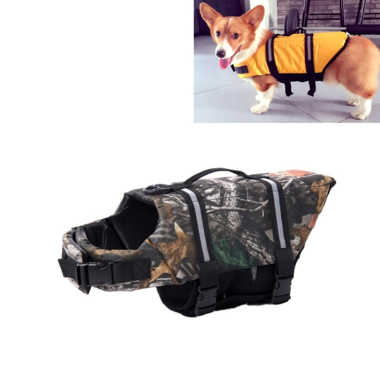 Pet Saver Dog Reflective Stripes Life Vest Jacket for Swimming Boating Surfing, Size: L