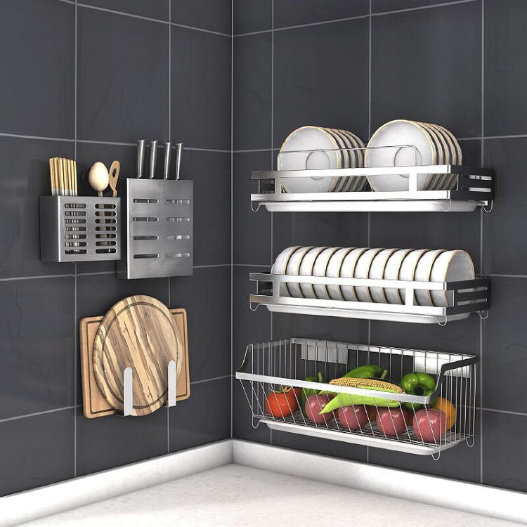 304 Stainless Steel Wall-mounted Kitchen Rack Hanging Bowl Holder