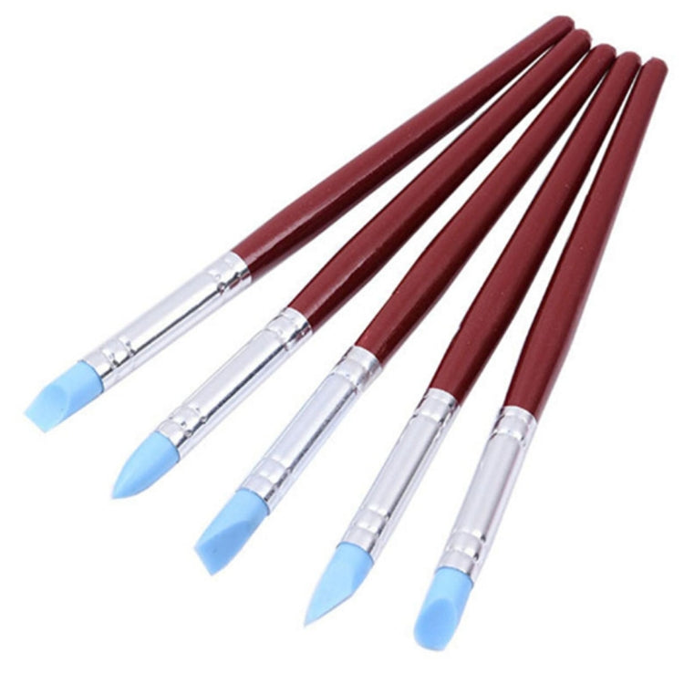5 Pieces Flexible Rubber Tip Ceramic Clay Indentation Tool Clay Sculpting Shaper