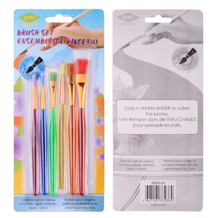 5 PCS 6 Pieces Paint Artist Brushes Set for Watercolor Acrylic and Oil Painting