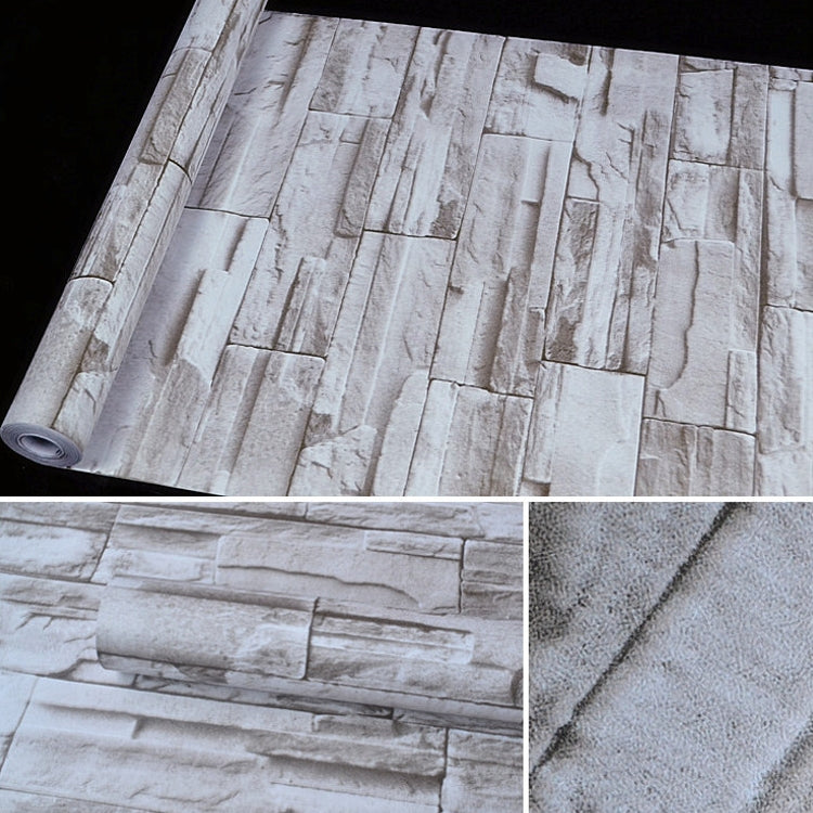 Stucco Brick Creative 3D Stone Brick Decoration Wallpaper Stickers Bedroom Living Room Wall Waterproof Wallpaper Roll, Size: 45 x 1000cm