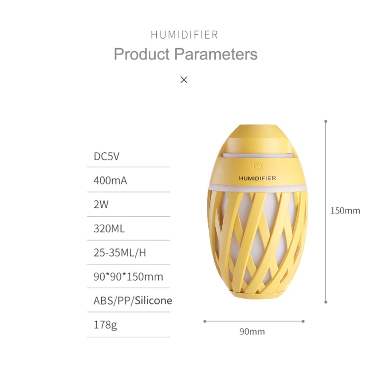 Creative Mini Olivine Shape Portable Mute Desktop Air Humidifier with , Capacity: 320ml, DC 5V