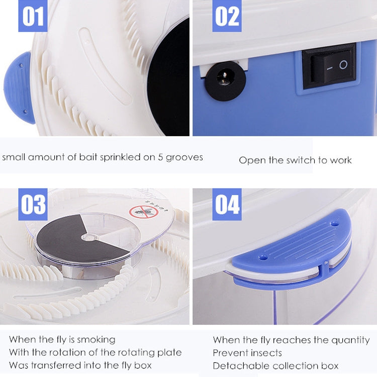 Electric Rotary Fly Catcher Flytrap USB Charging Mosquito Killer Repellent