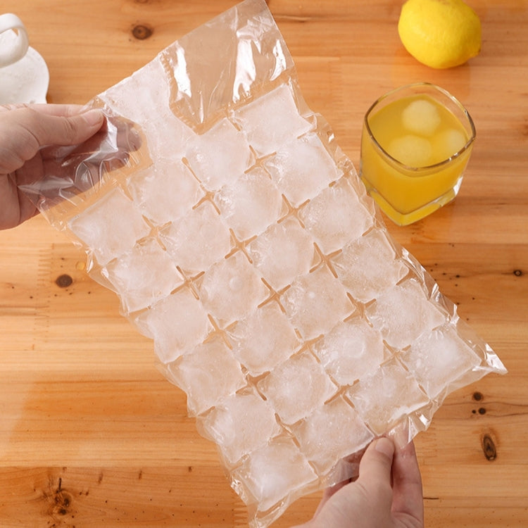 10 Package (100 PCS) DIY 24-Grid Ice Tray Drinking Tool Self-sealing Portable Disposable Ice Packs Ice Cube Bags Mold, Size: 30x19cm