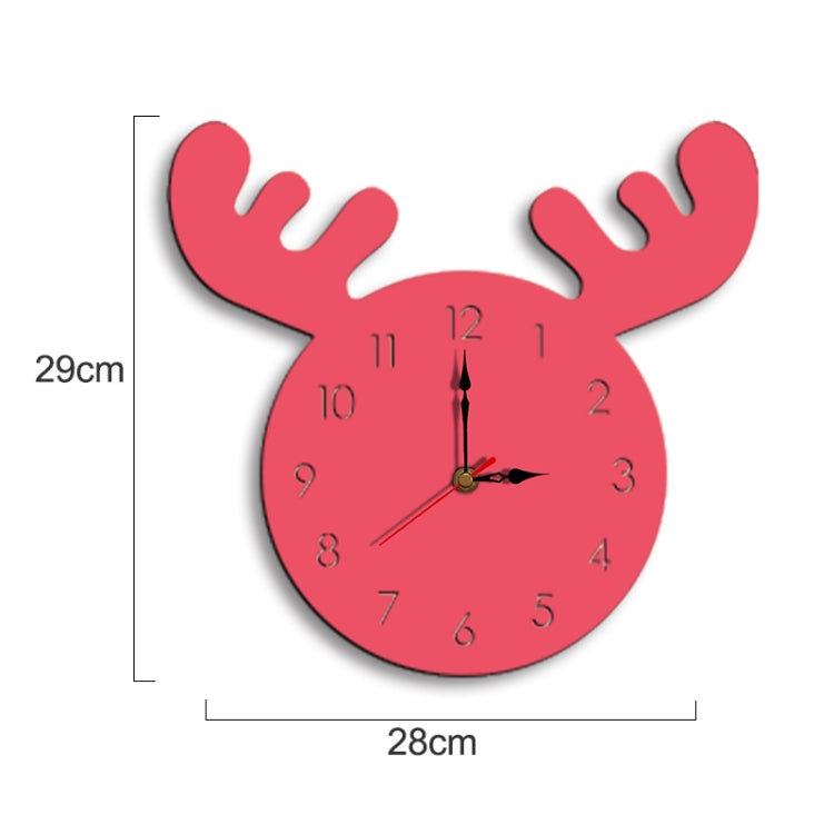 Deer Head Pattern Creative Living Room Decorative Wall Clock