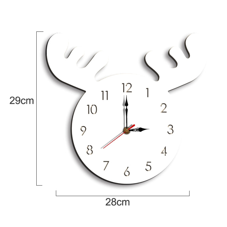 Deer Head Pattern Creative Living Room Decorative Wall Clock