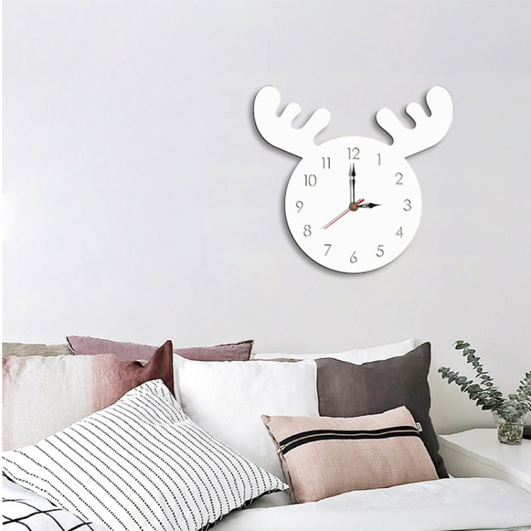 Deer Head Pattern Creative Living Room Decorative Wall Clock