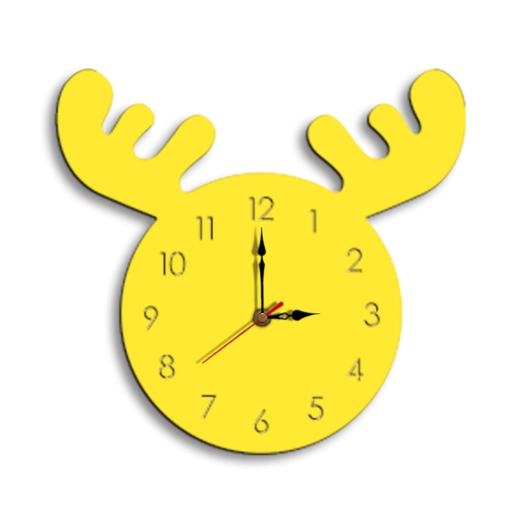 Deer Head Pattern Creative Living Room Decorative Wall Clock