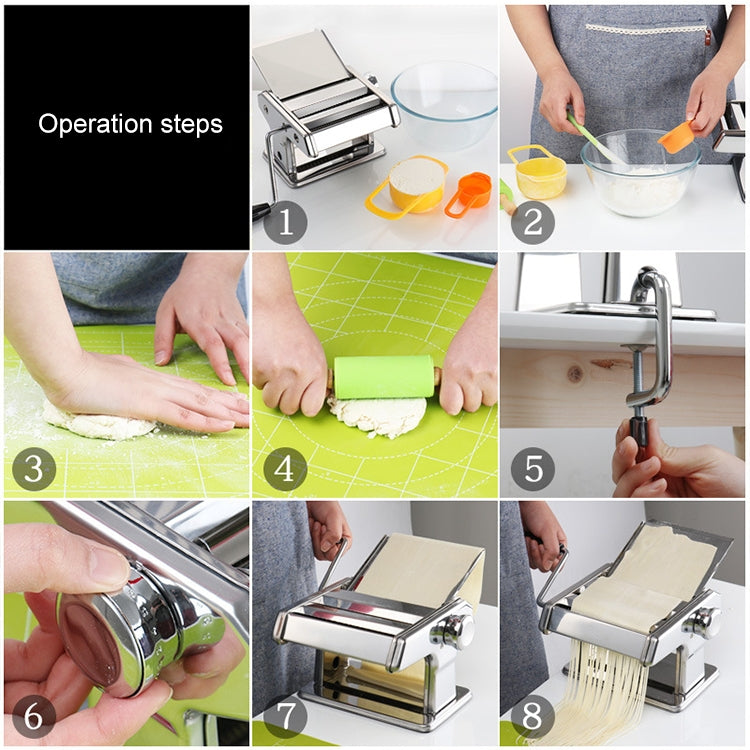 QF150 Household Kitchen Split Type Stainless Steel Manual Pressing Machine Pasta Machine