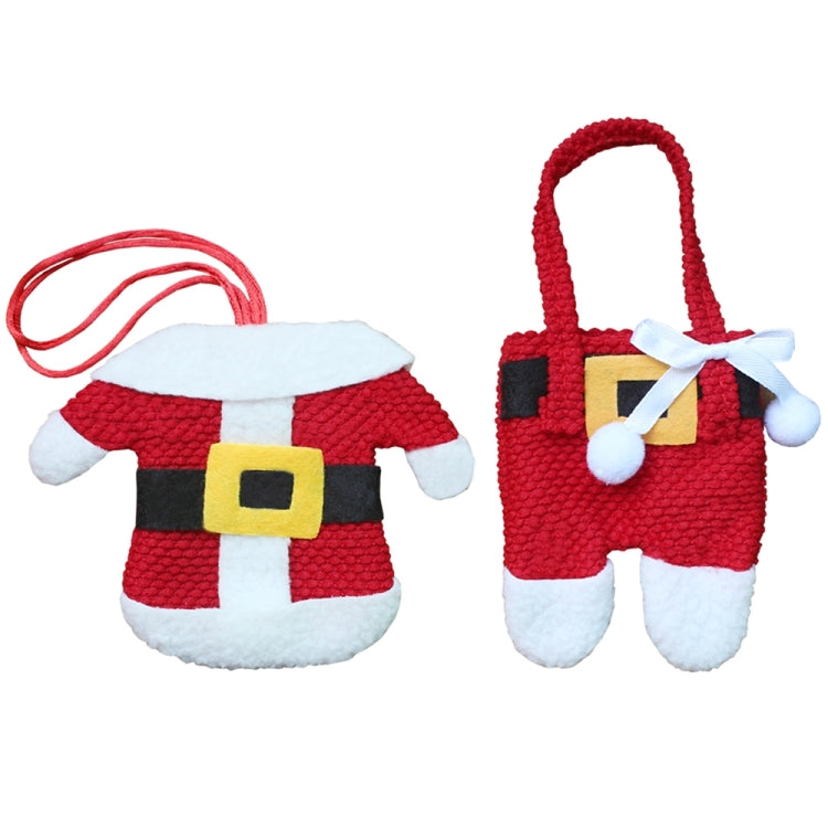 2 in 1 Christmas Decoration Little Clothes Cutlery Holders Set, Random Style Delivery