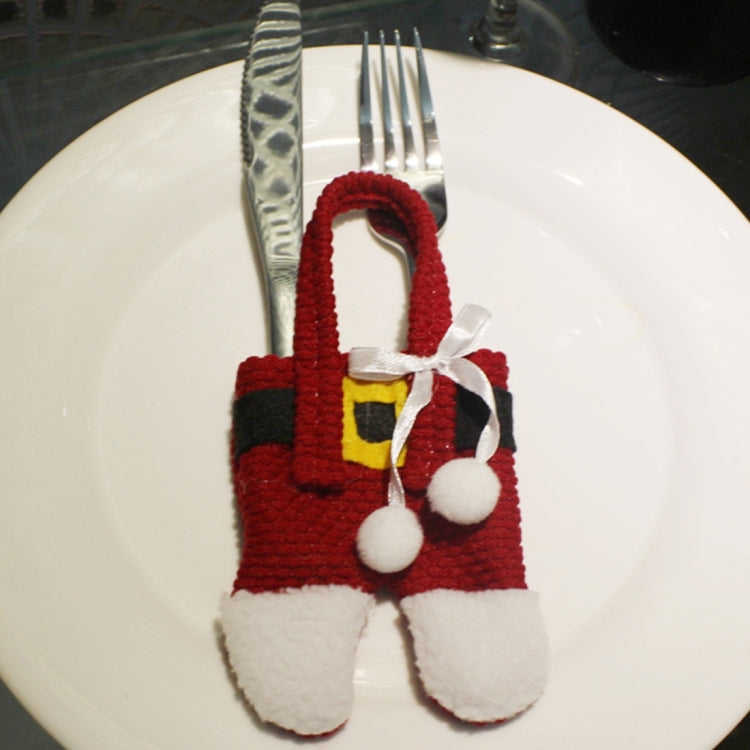 2 in 1 Christmas Decoration Little Clothes Cutlery Holders Set, Random Style Delivery