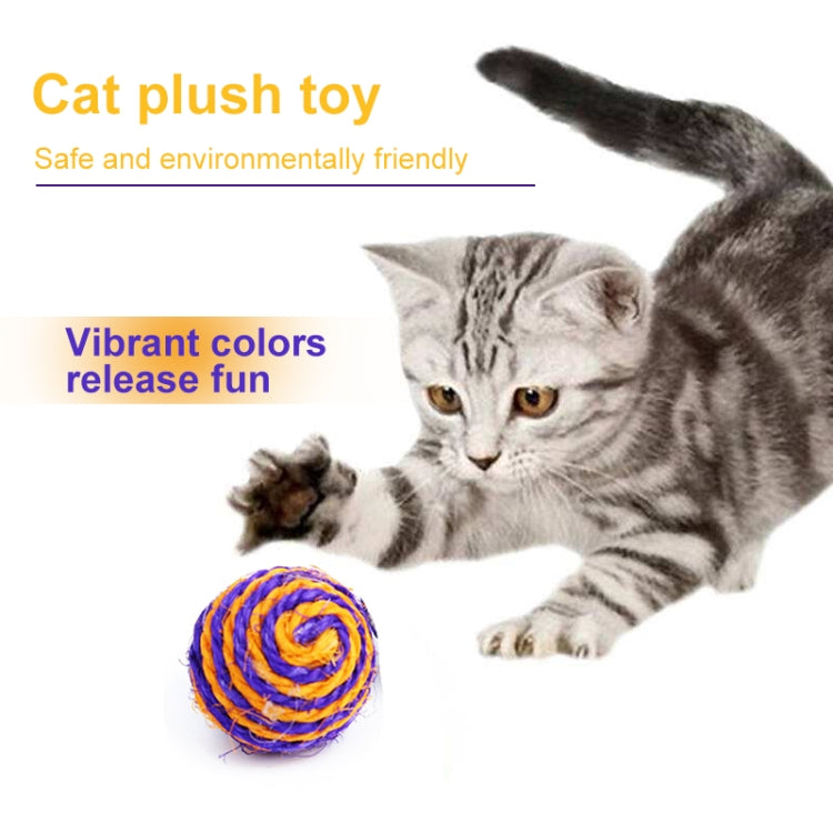 Funny Toys Natural Sisal Ball Interesting Cat Toys, Random Color Delivery