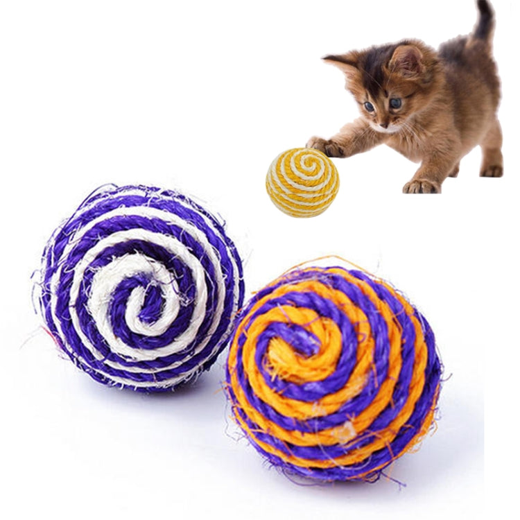 Funny Toys Natural Sisal Ball Interesting Cat Toys, Random Color Delivery