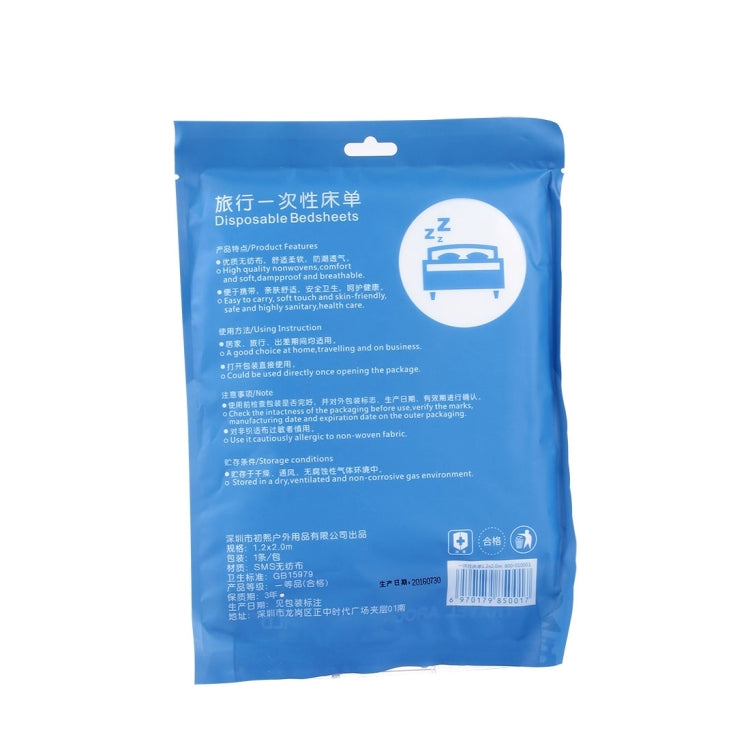 Portable Disposable Travel Nonwoven Bedsheet, Size: 1.2x2m
