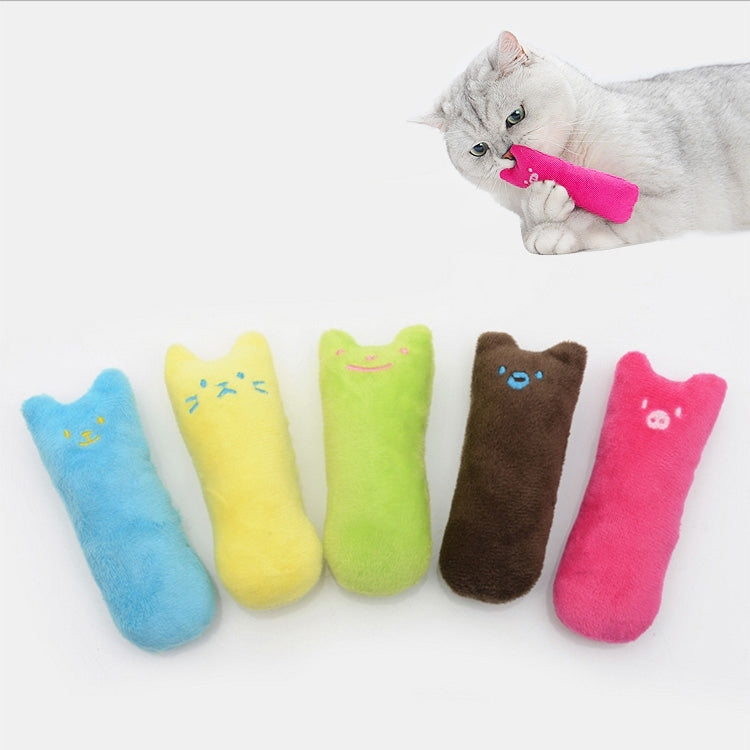 Cute Pet Cat Cotton Rope Thumb Toy Cat Scratch Natural Mint Catnip Toys, Random Color Delivery