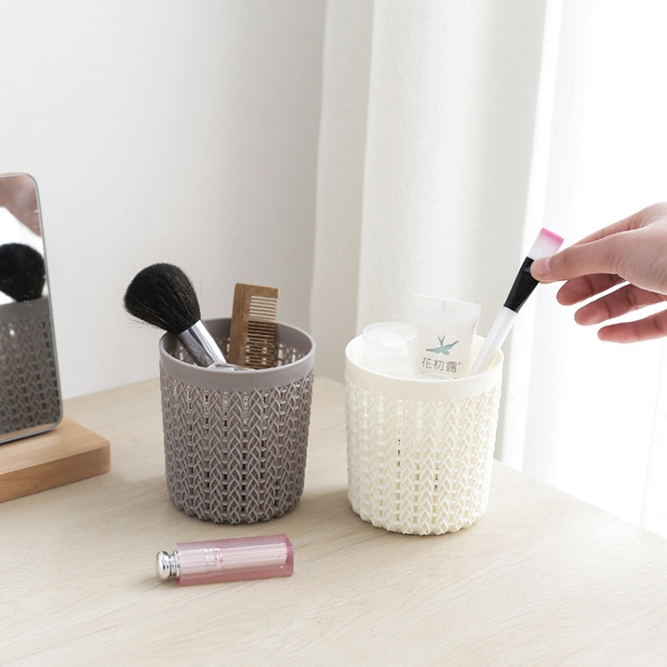 5 PCS Round Mesh Pen Pencil Container Cups Desktop Organizer Holders Supplies Holder, Random Color