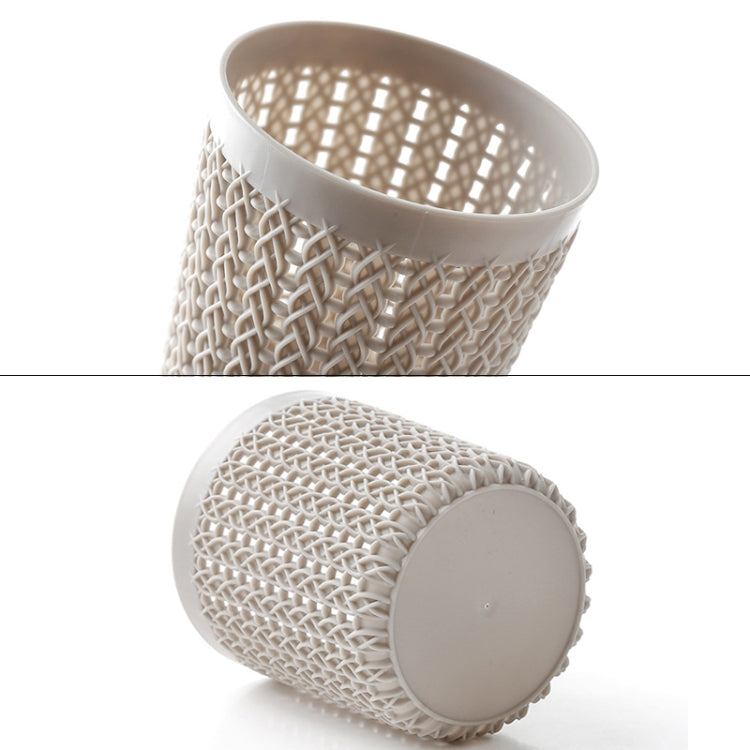 5 PCS Round Mesh Pen Pencil Container Cups Desktop Organizer Holders Supplies Holder, Random Color