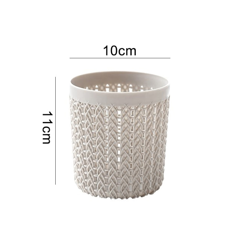 5 PCS Round Mesh Pen Pencil Container Cups Desktop Organizer Holders Supplies Holder, Random Color