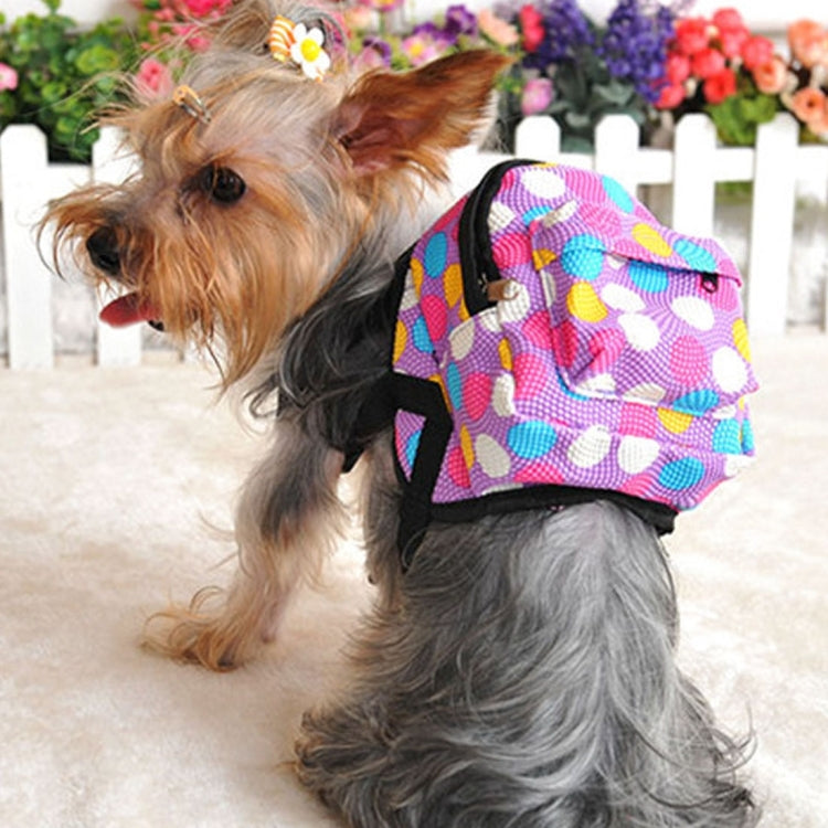 Pet Own Backpack Pet Circle Wave Point The Dog Small Backpack with Towing Rope Small , Chest Measurement: 30-42cm