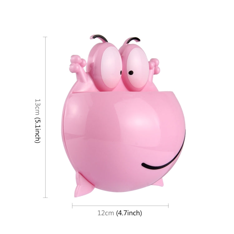 2 PCS Frog Shaped Toothbrush Holder with Suction Cups Random Color Delivery