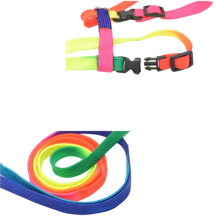 Colorful Nylon Pet Cat Adjustable Harness Lead Leash Collar Belt, Length: 120cm