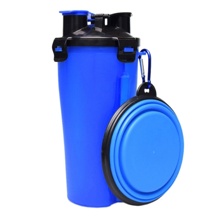Pet Outdoor Portable Dual-use Water and Food Cup with A Folding Bowl