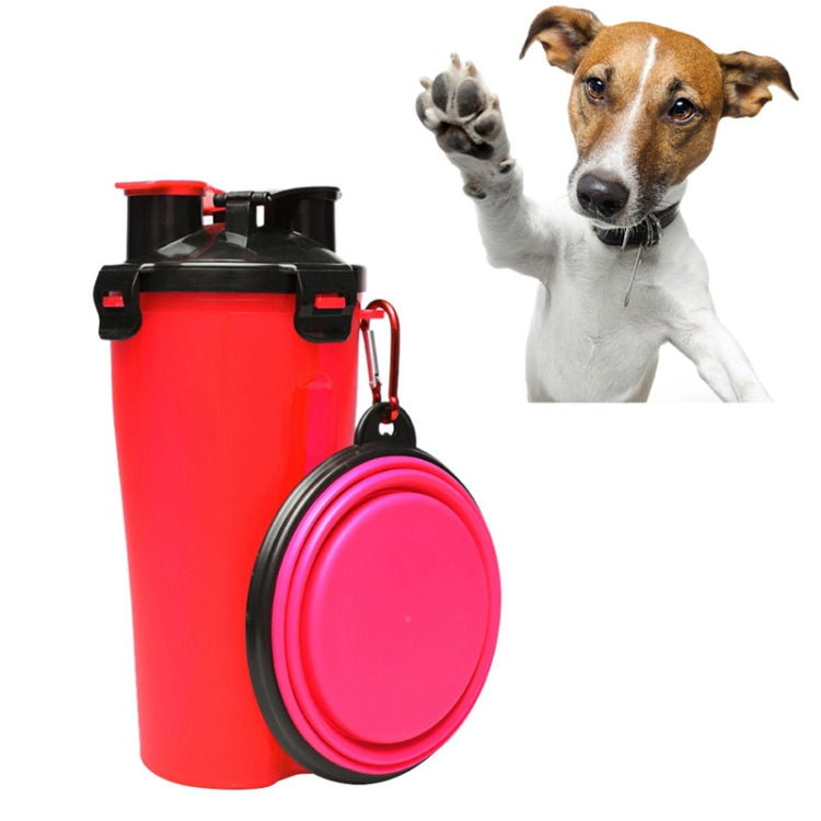 Pet Outdoor Portable Dual-use Water and Food Cup with A Folding Bowl