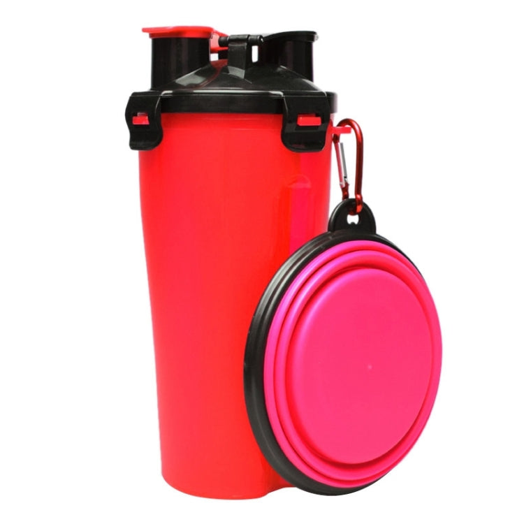 Pet Outdoor Portable Dual-use Water and Food Cup with A Folding Bowl