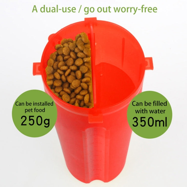 Pet Outdoor Portable Dual-use Water and Food Cup with A Folding Bowl