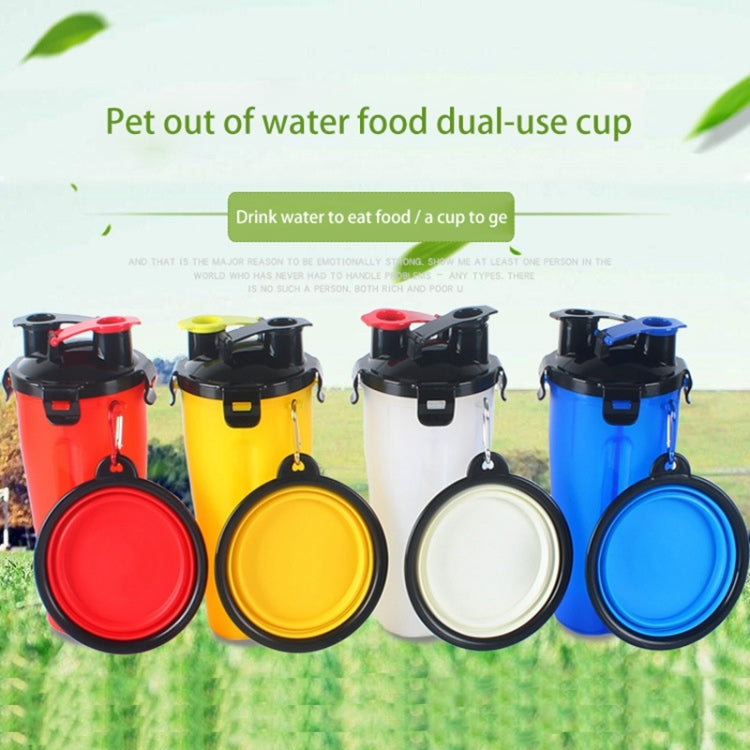 Pet Outdoor Portable Dual-use Water and Food Cup with A Folding Bowl