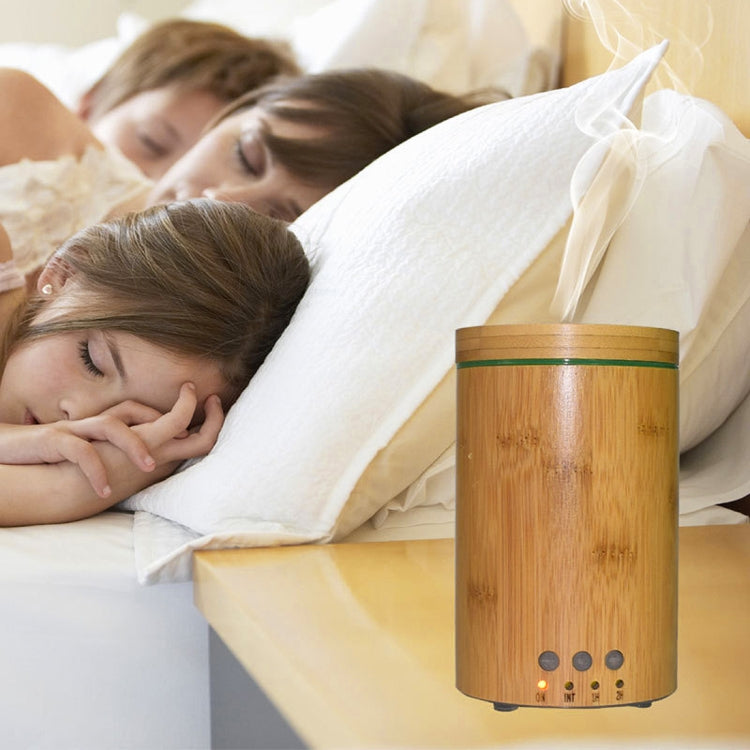 150B 12W 150ML Wood Grain Aromatherapy Air Purifier Humidifier with LED Light for Office / Home Room(Brown)