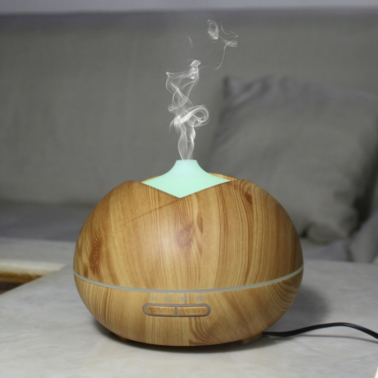 V-X300 14W 300ML Wood Grain Aromatherapy Air Purifier Humidifier with LED Light for Office / Home Room, Random Color Delivery