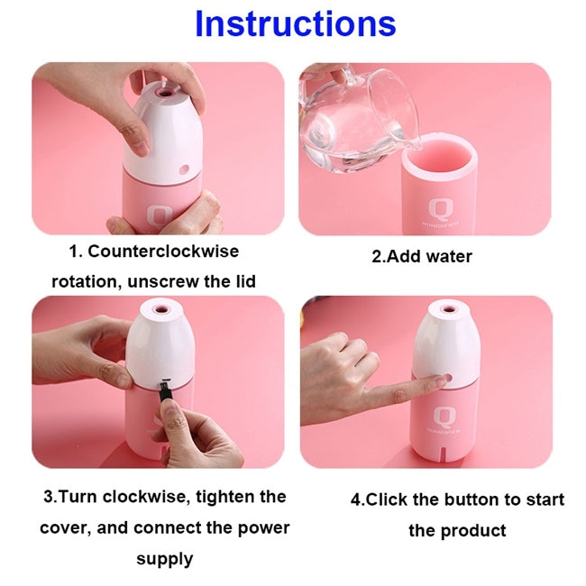 Imycoo WT-8015 2W Portable Mini Q Bottle Design USB Charge Aromatherapy Air Humidifier with LED Colorful Light, Bottle Capacity: 150ml, DC 5V