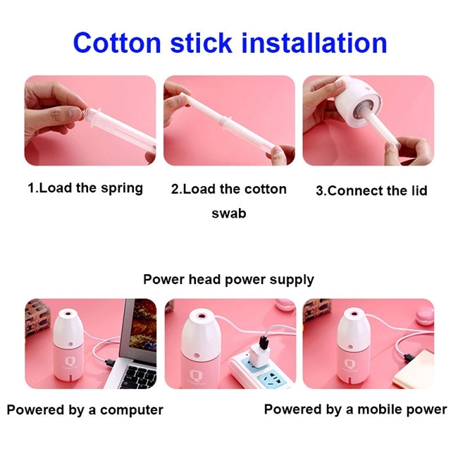 Imycoo WT-8015 2W Portable Mini Q Bottle Design USB Charge Aromatherapy Air Humidifier with LED Colorful Light, Bottle Capacity: 150ml, DC 5V