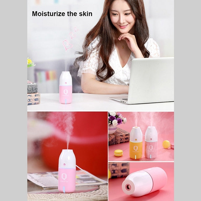 Imycoo WT-8015 2W Portable Mini Q Bottle Design USB Charge Aromatherapy Air Humidifier with LED Colorful Light, Bottle Capacity: 150ml, DC 5V