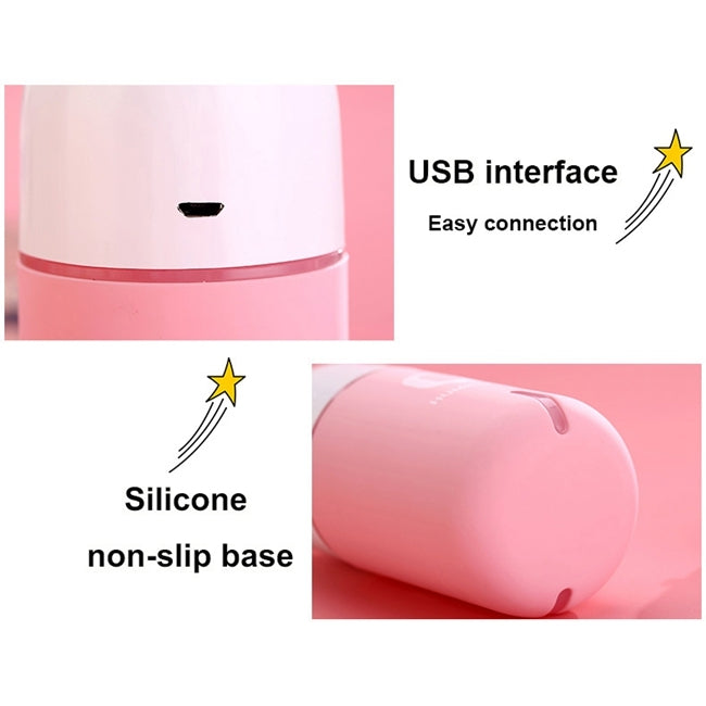 Imycoo WT-8015 2W Portable Mini Q Bottle Design USB Charge Aromatherapy Air Humidifier with LED Colorful Light, Bottle Capacity: 150ml, DC 5V