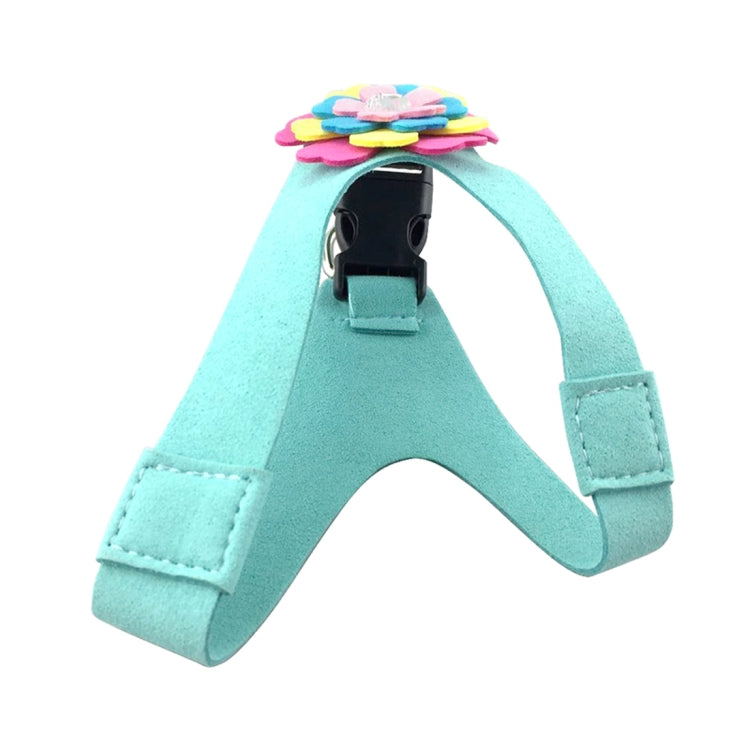 Microfiber with 3D Flowers Pattern Breathable Dog Chest Strap, Size: XS