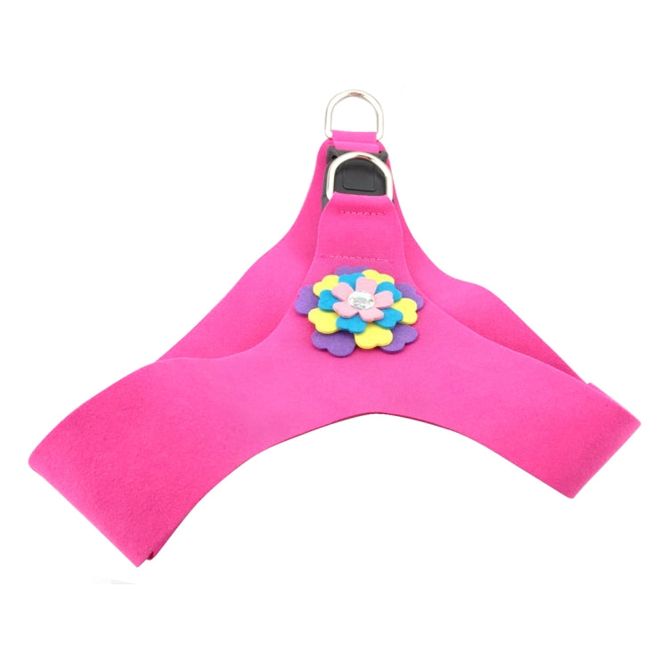 Microfiber with 3D Flowers Pattern Breathable Dog Chest Strap, Size: XS