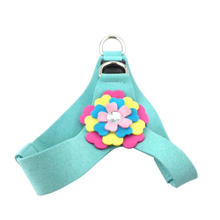 Microfiber with 3D Flowers Pattern Breathable Dog Chest Strap, Size: S